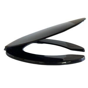 DS620-407 Elongated Plastic Toilet Seat, Open Front with Cover, Heavy Duty Hinge